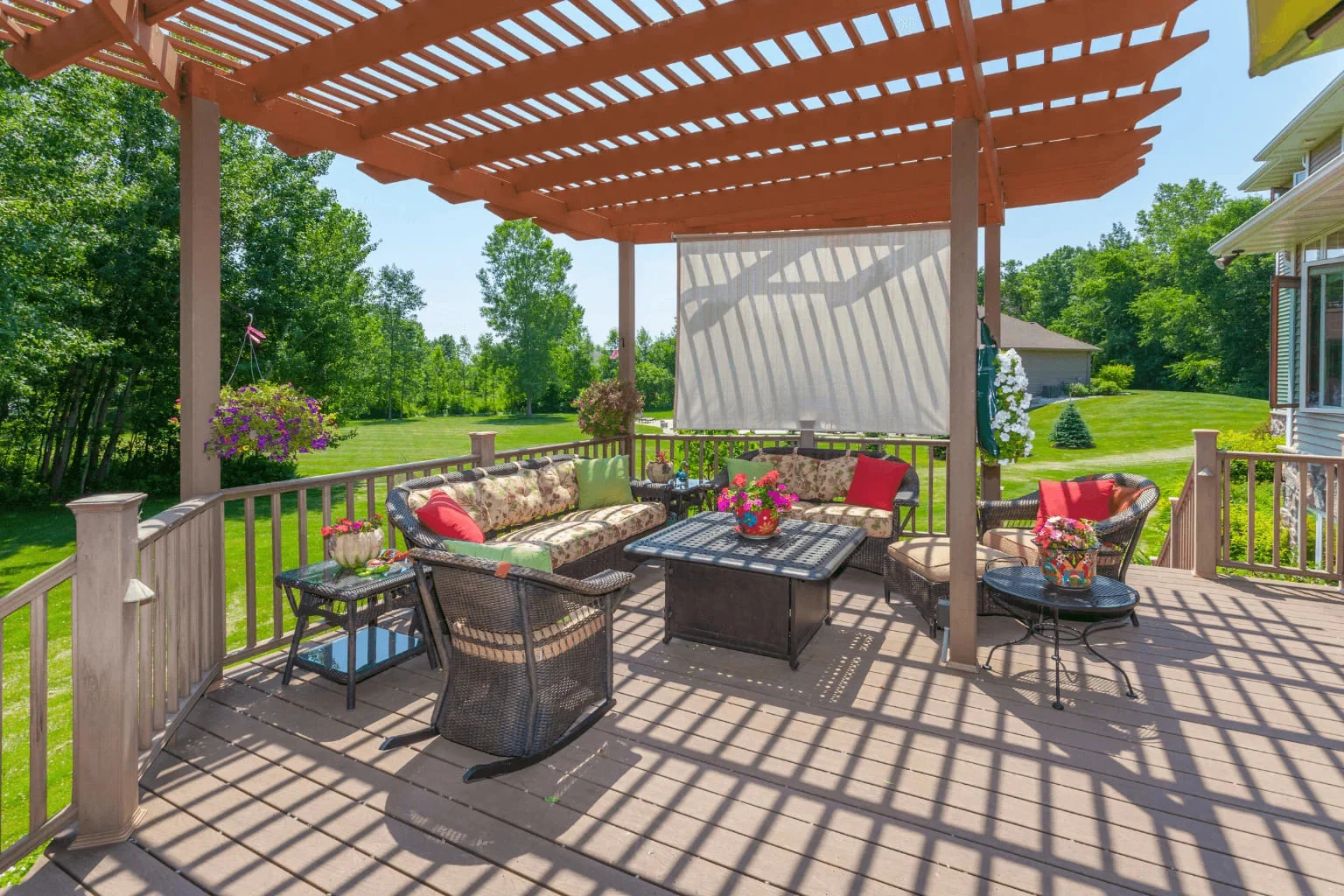 luxury backyard view
